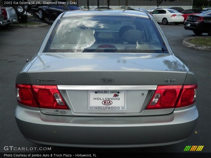 Diamond Silver / Gray 2003 Kia Optima SE V6