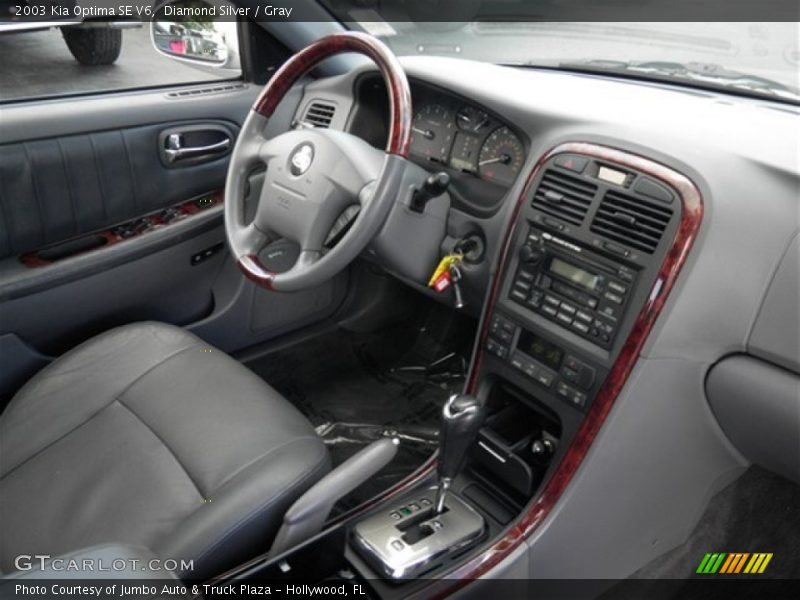 Diamond Silver / Gray 2003 Kia Optima SE V6