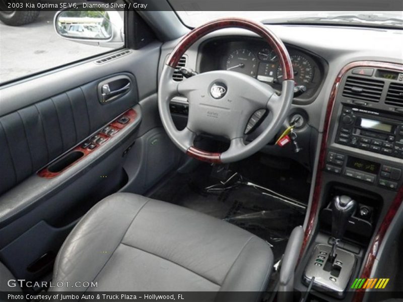 Diamond Silver / Gray 2003 Kia Optima SE V6