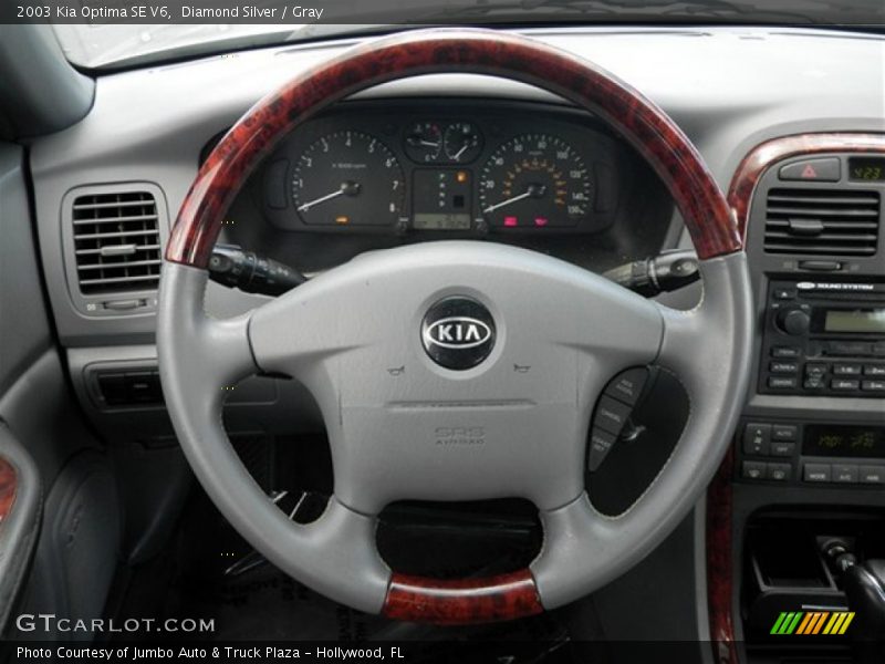 Diamond Silver / Gray 2003 Kia Optima SE V6