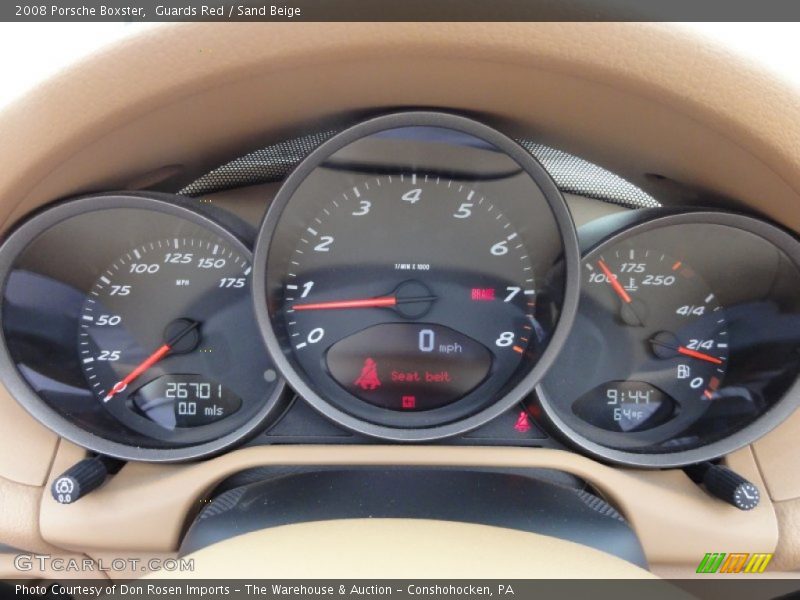 Guards Red / Sand Beige 2008 Porsche Boxster