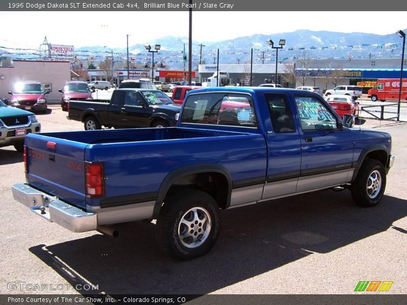 Brilliant Blue Pearl / Slate Gray 1996 Dodge Dakota SLT Extended Cab 4x4