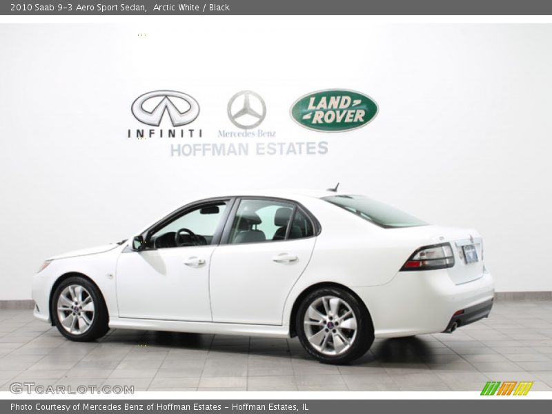 Arctic White / Black 2010 Saab 9-3 Aero Sport Sedan