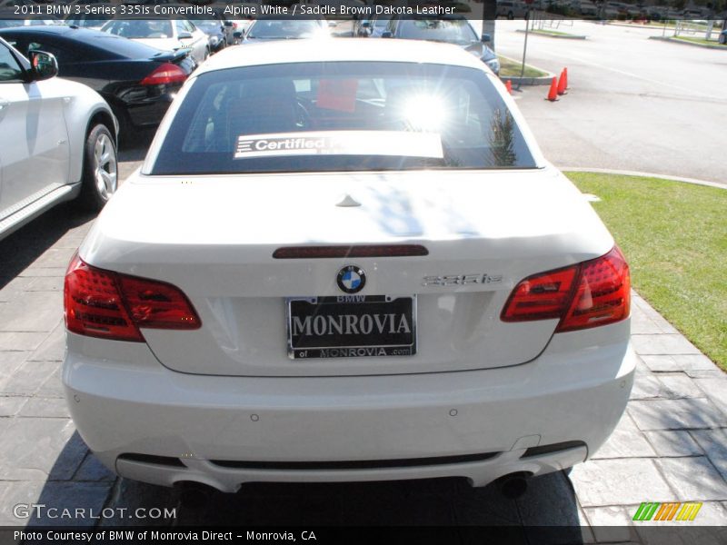 Alpine White / Saddle Brown Dakota Leather 2011 BMW 3 Series 335is Convertible