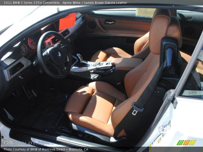 Alpine White / Saddle Brown Dakota Leather 2011 BMW 3 Series 335is Convertible