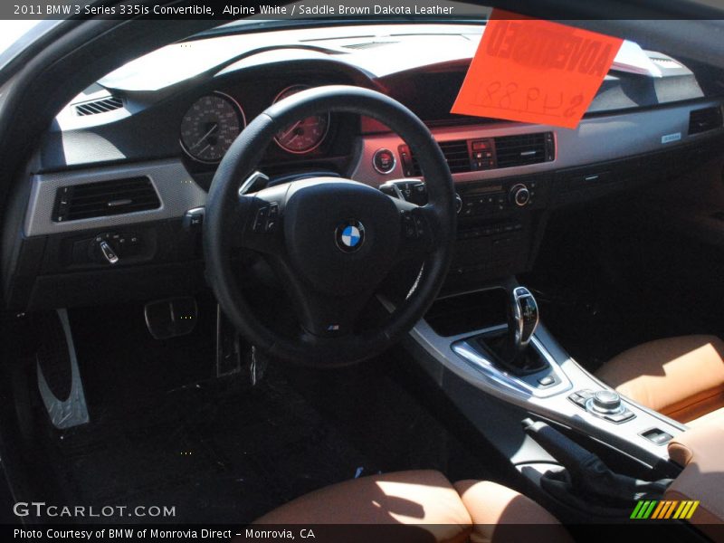 Alpine White / Saddle Brown Dakota Leather 2011 BMW 3 Series 335is Convertible