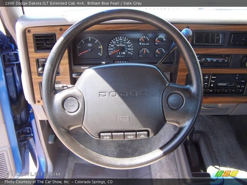 Brilliant Blue Pearl / Slate Gray 1996 Dodge Dakota SLT Extended Cab 4x4