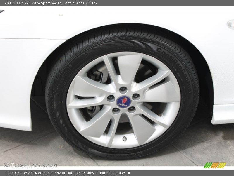 Arctic White / Black 2010 Saab 9-3 Aero Sport Sedan