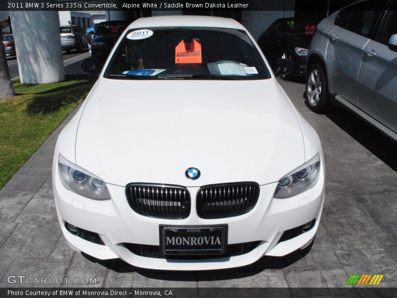 Alpine White / Saddle Brown Dakota Leather 2011 BMW 3 Series 335is Convertible