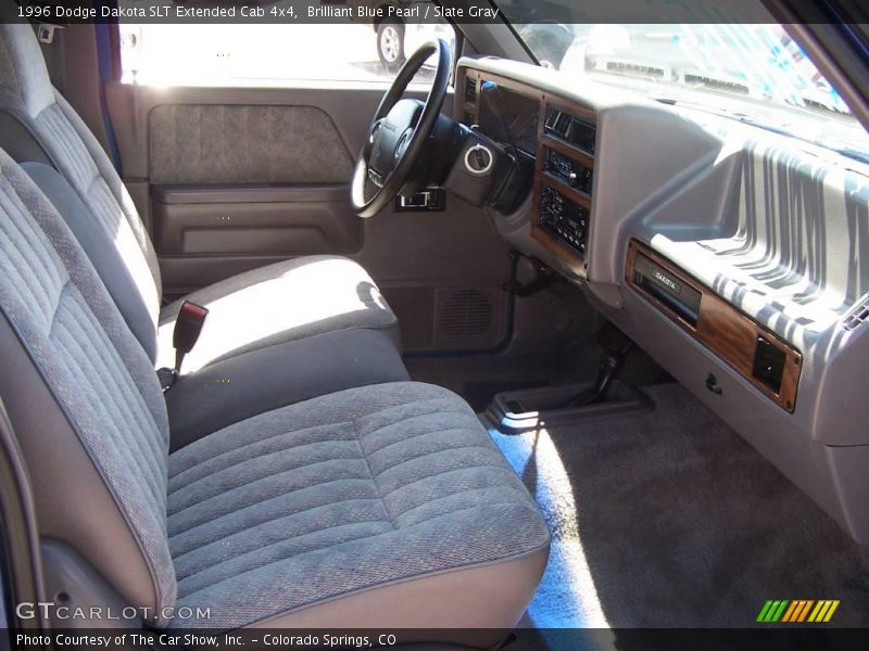 Brilliant Blue Pearl / Slate Gray 1996 Dodge Dakota SLT Extended Cab 4x4