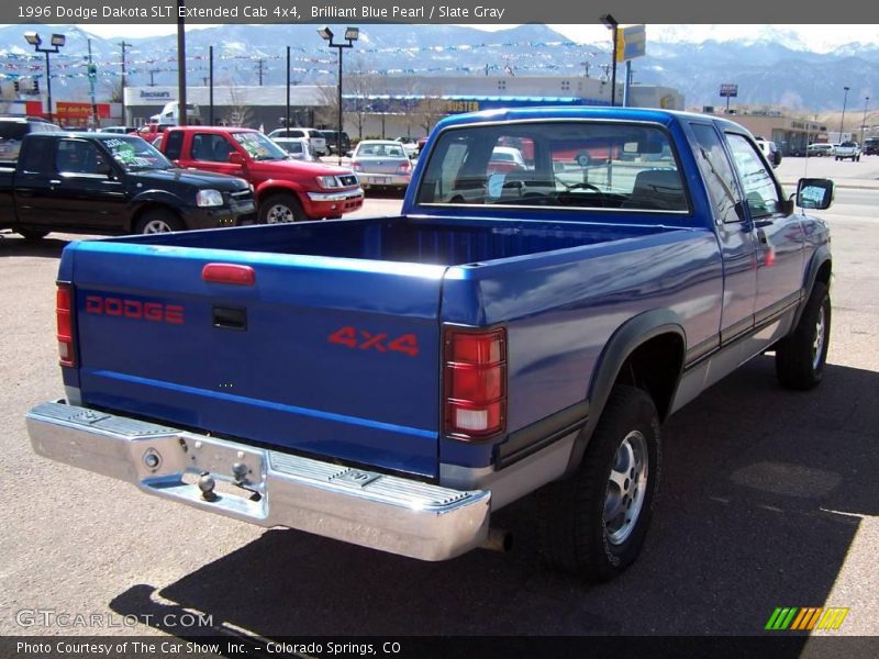 Brilliant Blue Pearl / Slate Gray 1996 Dodge Dakota SLT Extended Cab 4x4