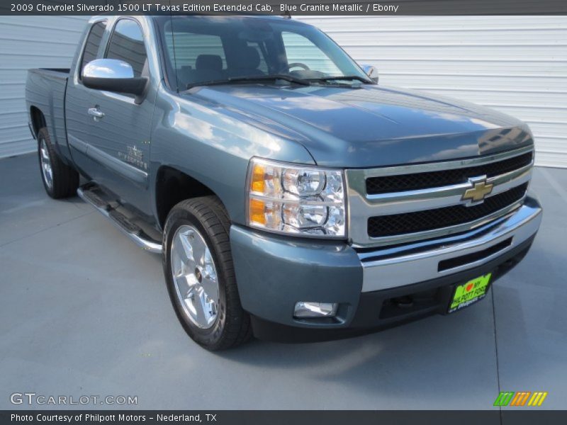 Blue Granite Metallic / Ebony 2009 Chevrolet Silverado 1500 LT Texas Edition Extended Cab