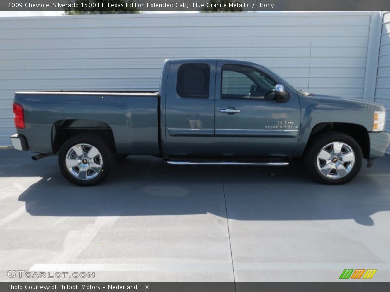 Blue Granite Metallic / Ebony 2009 Chevrolet Silverado 1500 LT Texas Edition Extended Cab