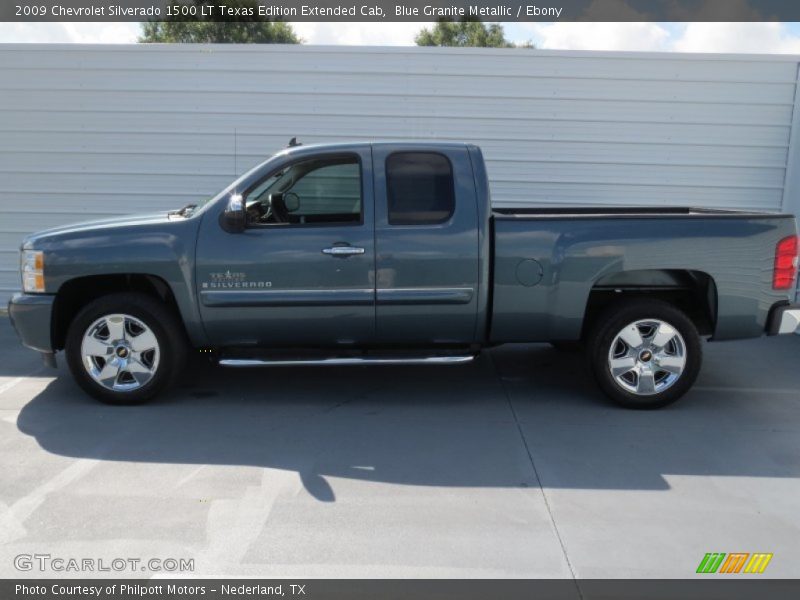 Blue Granite Metallic / Ebony 2009 Chevrolet Silverado 1500 LT Texas Edition Extended Cab