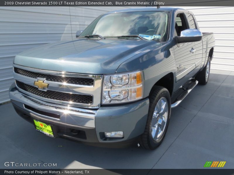 Blue Granite Metallic / Ebony 2009 Chevrolet Silverado 1500 LT Texas Edition Extended Cab