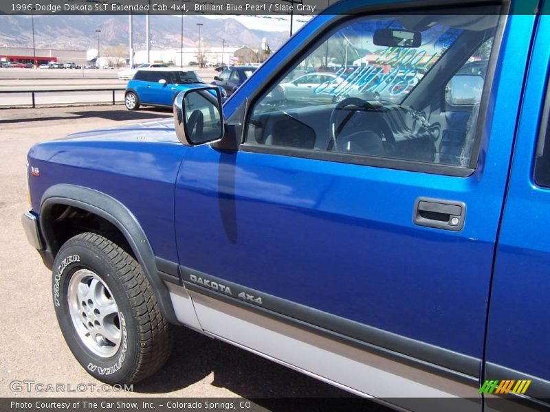 Brilliant Blue Pearl / Slate Gray 1996 Dodge Dakota SLT Extended Cab 4x4