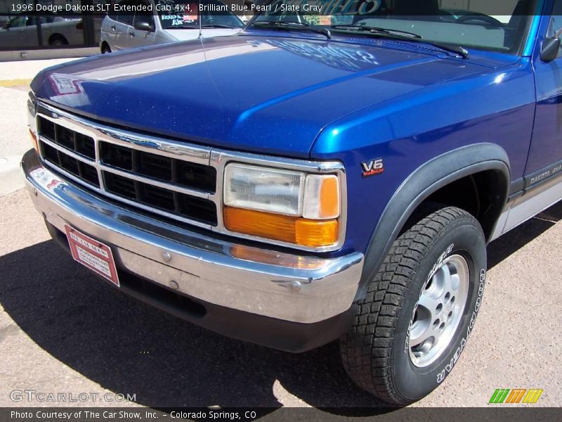 Brilliant Blue Pearl / Slate Gray 1996 Dodge Dakota SLT Extended Cab 4x4