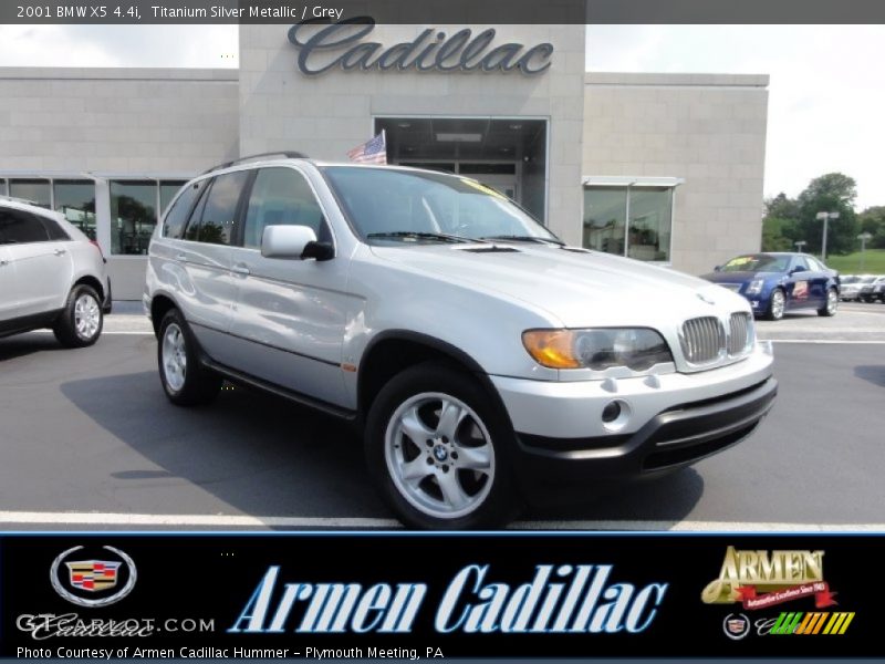Titanium Silver Metallic / Grey 2001 BMW X5 4.4i