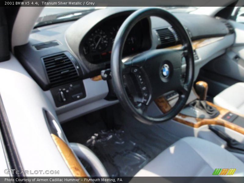 Titanium Silver Metallic / Grey 2001 BMW X5 4.4i