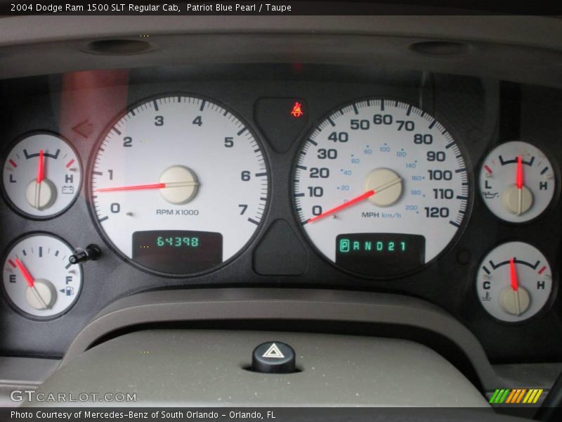  2004 Ram 1500 SLT Regular Cab SLT Regular Cab Gauges