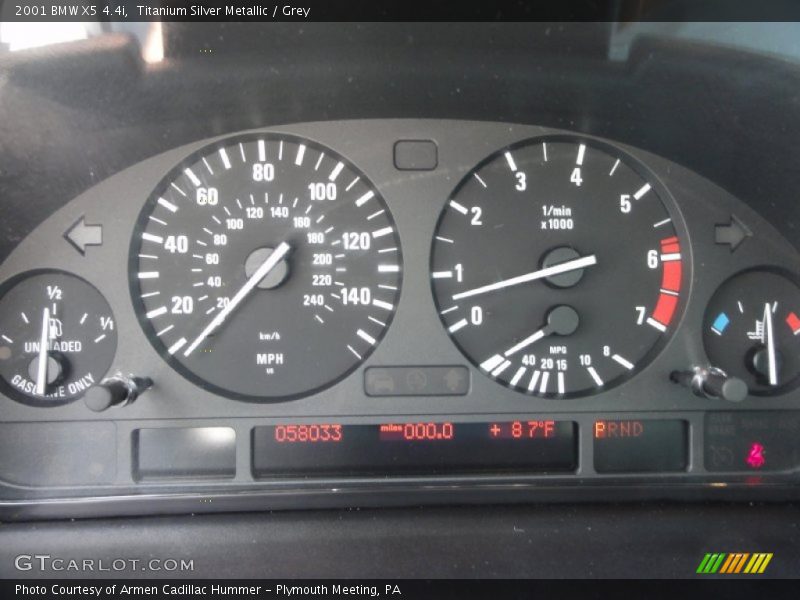 Titanium Silver Metallic / Grey 2001 BMW X5 4.4i