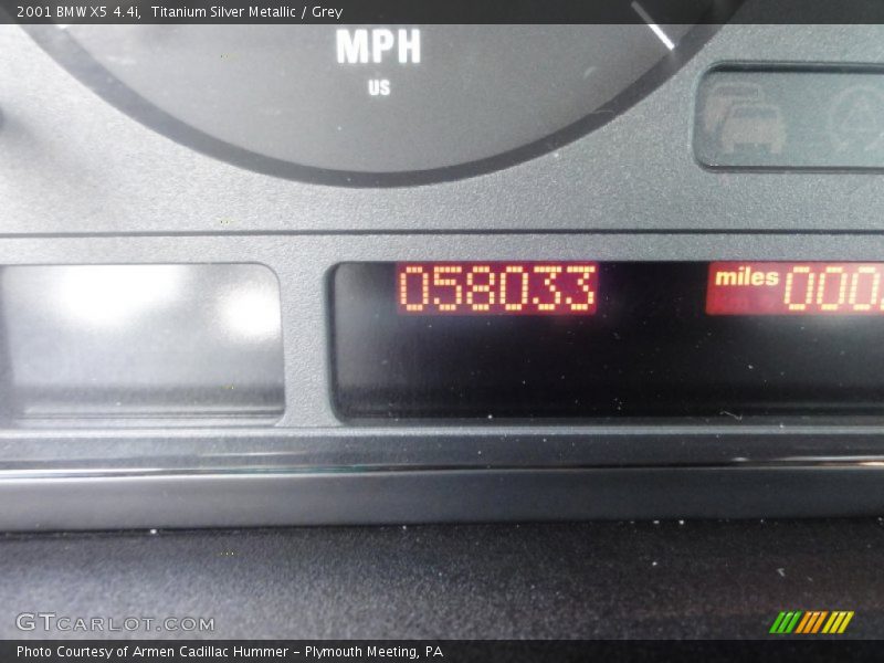 Titanium Silver Metallic / Grey 2001 BMW X5 4.4i