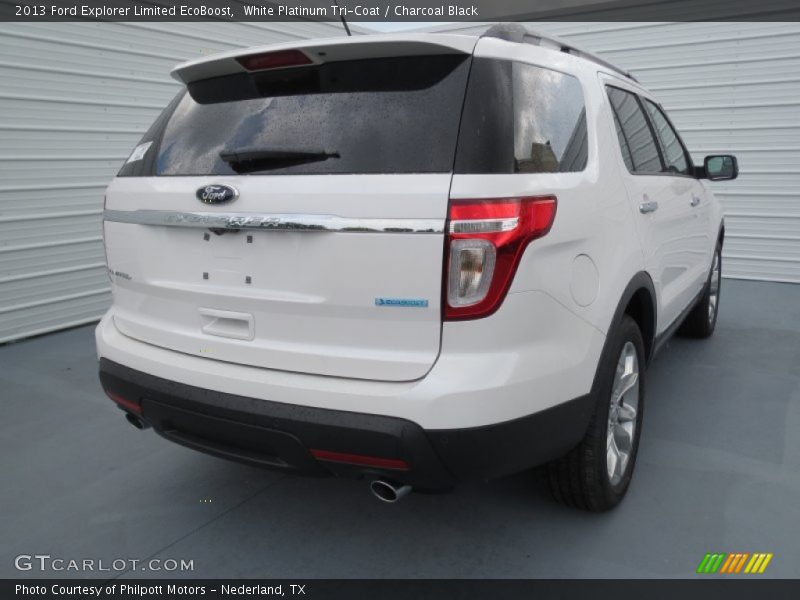 White Platinum Tri-Coat / Charcoal Black 2013 Ford Explorer Limited EcoBoost