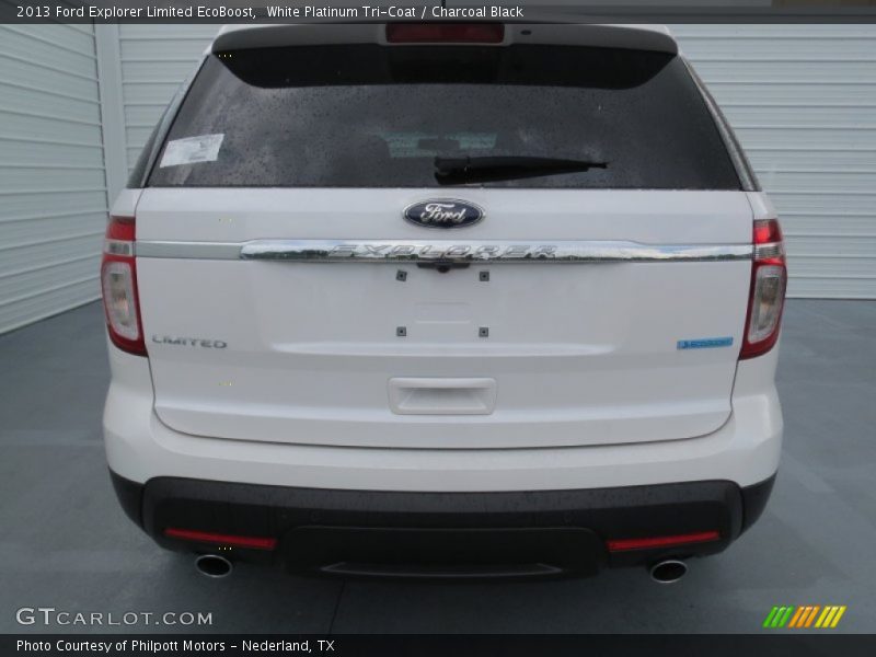 White Platinum Tri-Coat / Charcoal Black 2013 Ford Explorer Limited EcoBoost
