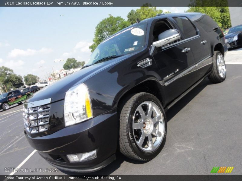 Black Ice / Ebony 2010 Cadillac Escalade ESV Premium AWD