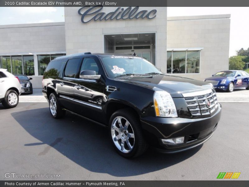 Black Ice / Ebony 2010 Cadillac Escalade ESV Premium AWD