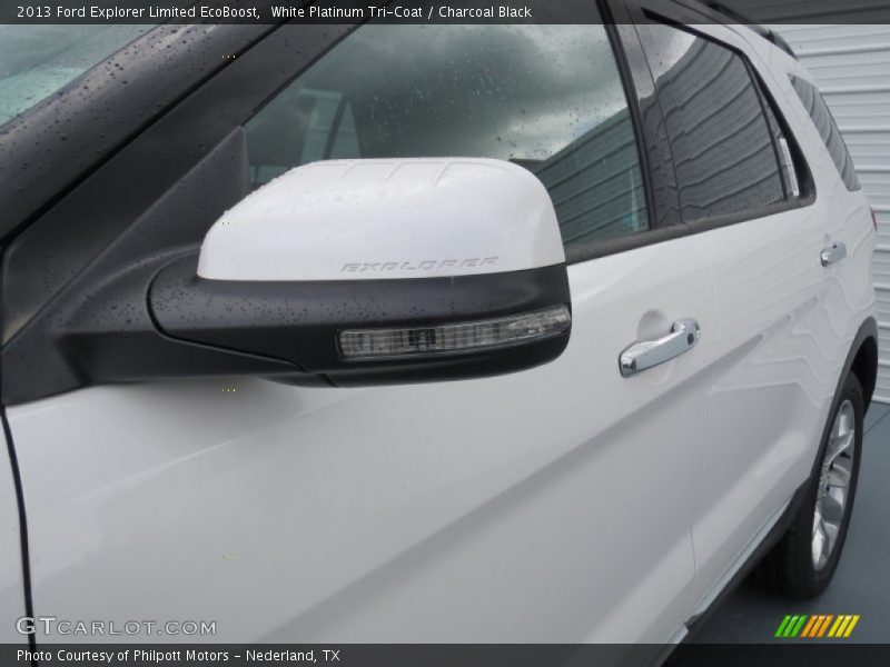 White Platinum Tri-Coat / Charcoal Black 2013 Ford Explorer Limited EcoBoost