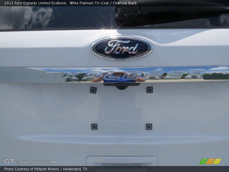 White Platinum Tri-Coat / Charcoal Black 2013 Ford Explorer Limited EcoBoost