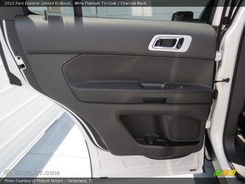White Platinum Tri-Coat / Charcoal Black 2013 Ford Explorer Limited EcoBoost