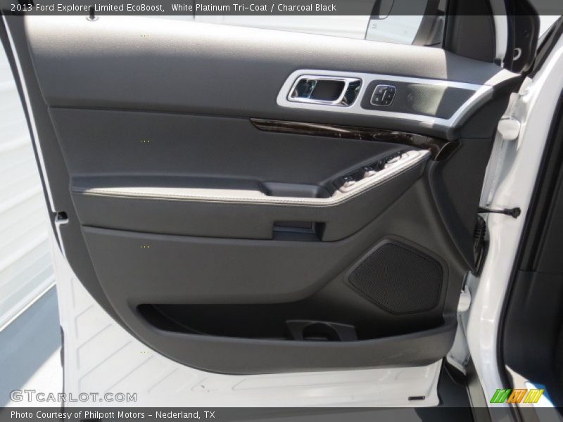 White Platinum Tri-Coat / Charcoal Black 2013 Ford Explorer Limited EcoBoost