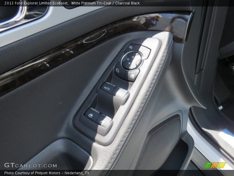 White Platinum Tri-Coat / Charcoal Black 2013 Ford Explorer Limited EcoBoost