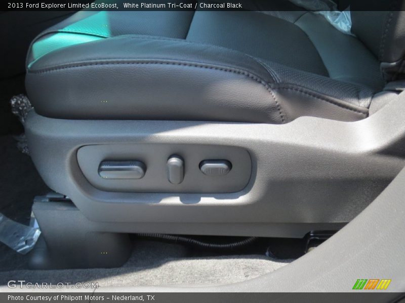 White Platinum Tri-Coat / Charcoal Black 2013 Ford Explorer Limited EcoBoost
