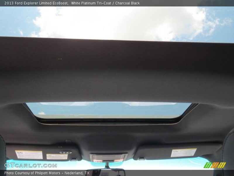 White Platinum Tri-Coat / Charcoal Black 2013 Ford Explorer Limited EcoBoost