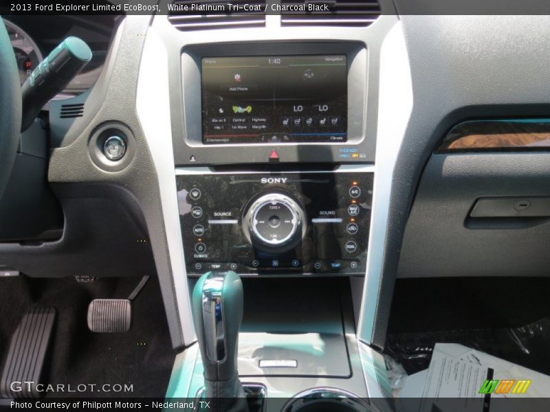 White Platinum Tri-Coat / Charcoal Black 2013 Ford Explorer Limited EcoBoost