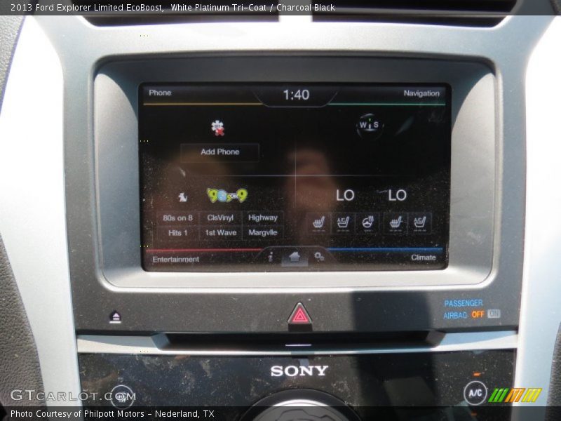 White Platinum Tri-Coat / Charcoal Black 2013 Ford Explorer Limited EcoBoost