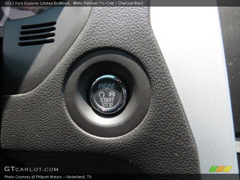 White Platinum Tri-Coat / Charcoal Black 2013 Ford Explorer Limited EcoBoost