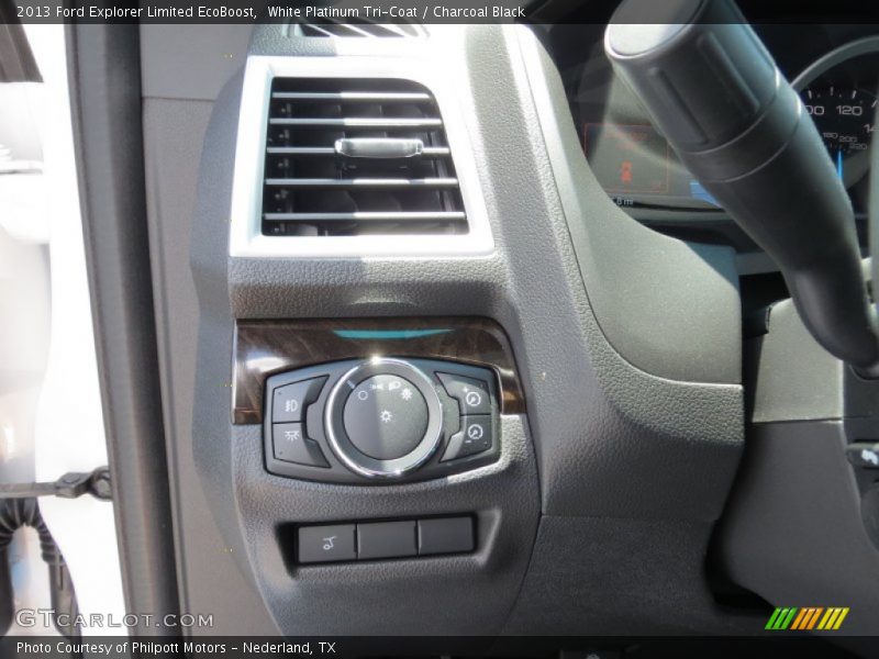 White Platinum Tri-Coat / Charcoal Black 2013 Ford Explorer Limited EcoBoost