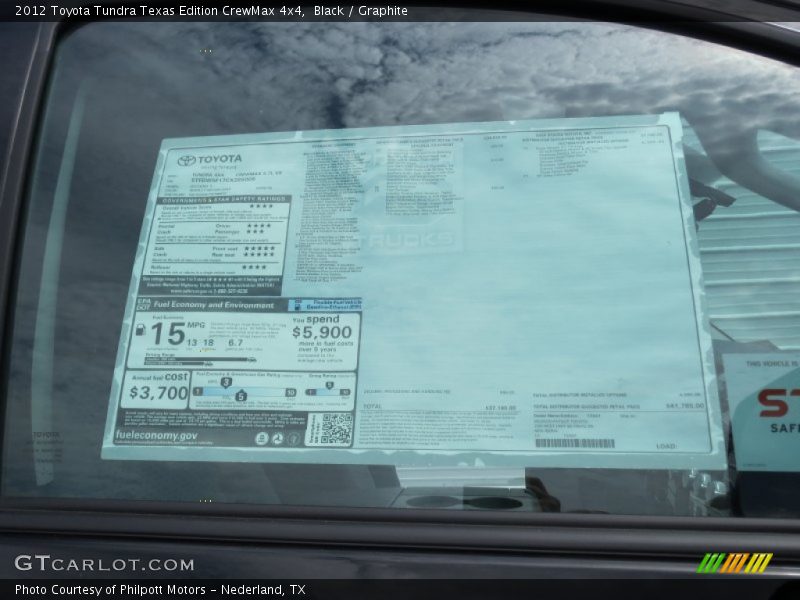 Black / Graphite 2012 Toyota Tundra Texas Edition CrewMax 4x4