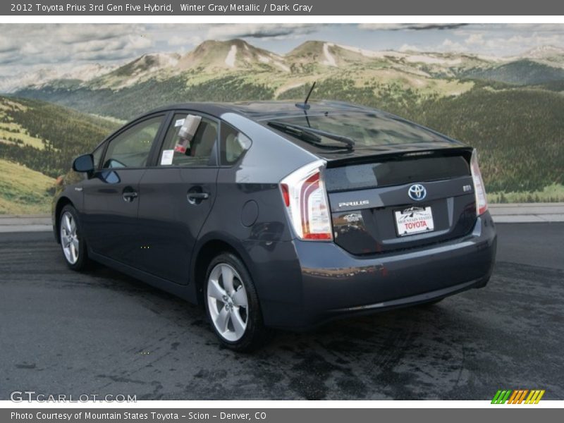 Winter Gray Metallic / Dark Gray 2012 Toyota Prius 3rd Gen Five Hybrid