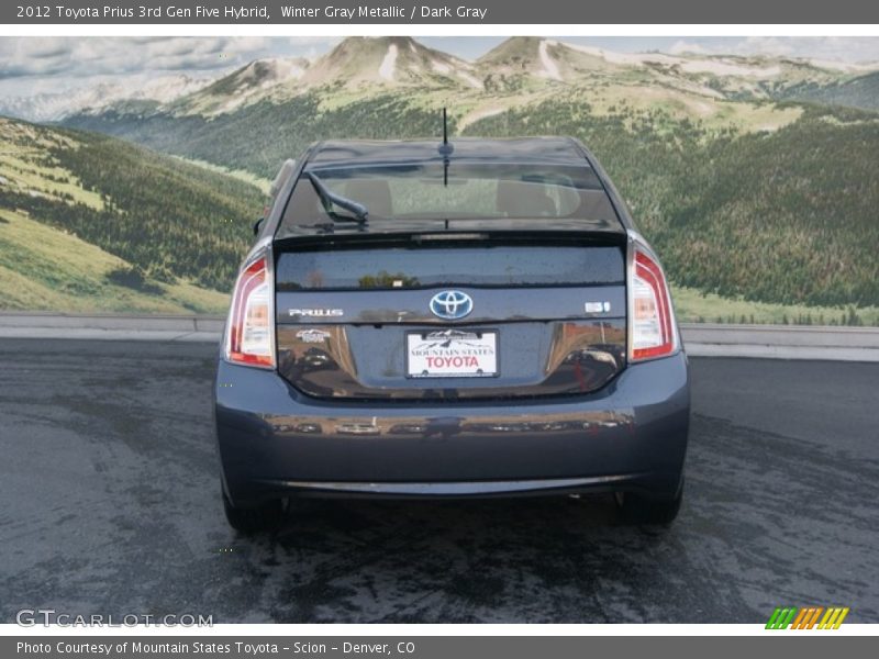 Winter Gray Metallic / Dark Gray 2012 Toyota Prius 3rd Gen Five Hybrid