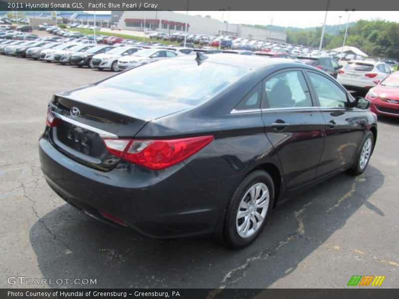 Pacific Blue Pearl / Gray 2011 Hyundai Sonata GLS