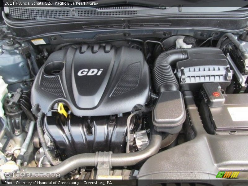 Pacific Blue Pearl / Gray 2011 Hyundai Sonata GLS