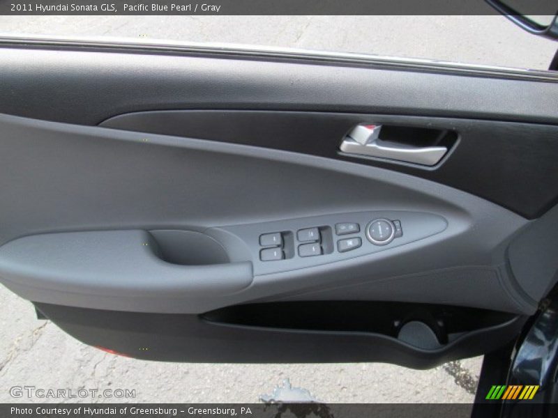 Pacific Blue Pearl / Gray 2011 Hyundai Sonata GLS