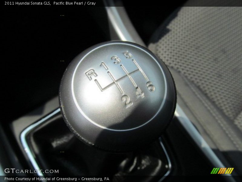 Pacific Blue Pearl / Gray 2011 Hyundai Sonata GLS