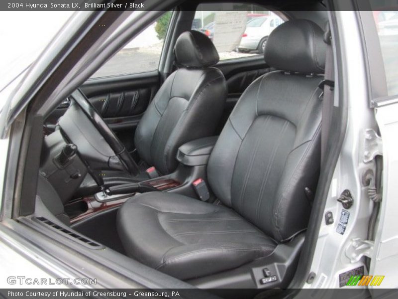 Brilliant Silver / Black 2004 Hyundai Sonata LX