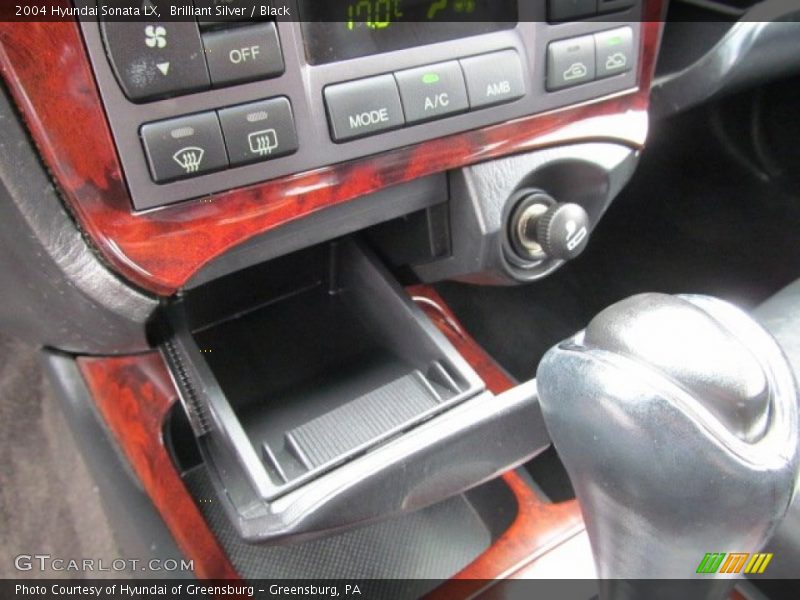 Brilliant Silver / Black 2004 Hyundai Sonata LX